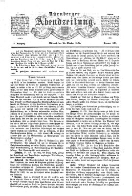 Nürnberger Abendzeitung Mittwoch 29. Oktober 1862