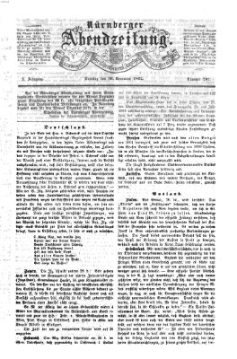 Nürnberger Abendzeitung Sonntag 30. November 1862