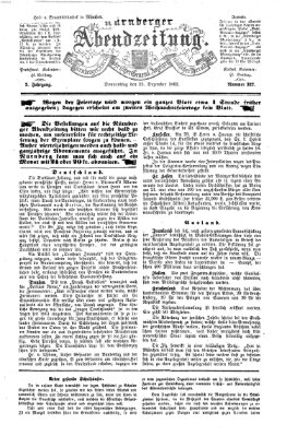 Nürnberger Abendzeitung Donnerstag 25. Dezember 1862