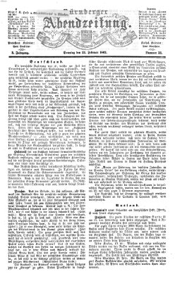Nürnberger Abendzeitung Sonntag 22. Februar 1863