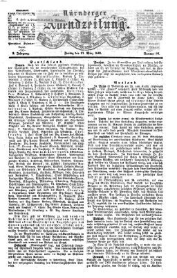 Nürnberger Abendzeitung Freitag 27. März 1863