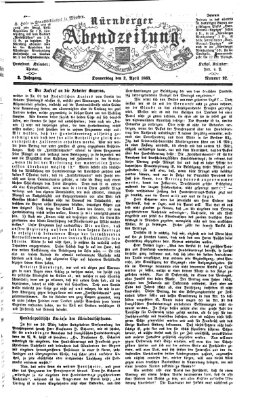 Nürnberger Abendzeitung Donnerstag 2. April 1863
