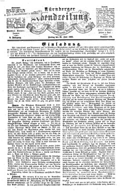 Nürnberger Abendzeitung Freitag 26. Juni 1863