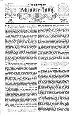 Nürnberger Abendzeitung Mittwoch 12. August 1863