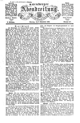 Nürnberger Abendzeitung Sonntag 6. September 1863