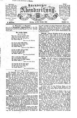 Nürnberger Abendzeitung Freitag 30. Oktober 1863