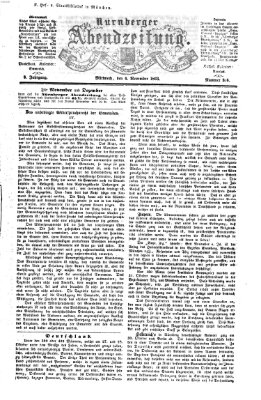 Nürnberger Abendzeitung Mittwoch 4. November 1863