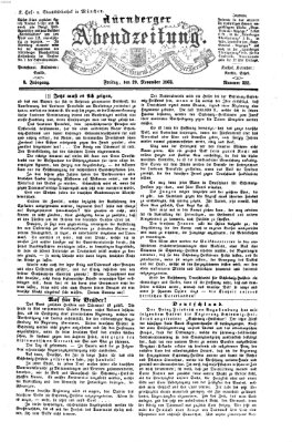 Nürnberger Abendzeitung Freitag 20. November 1863