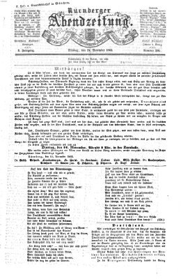 Nürnberger Abendzeitung Dienstag 24. November 1863