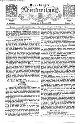 Nürnberger Abendzeitung Samstag 12. Dezember 1863