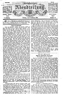 Nürnberger Abendzeitung Dienstag 16. Februar 1864