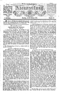 Nürnberger Abendzeitung Samstag 20. Februar 1864