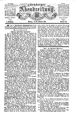 Nürnberger Abendzeitung Montag 29. Februar 1864
