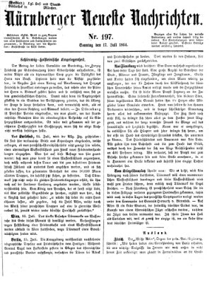 Nürnberger neueste Nachrichten Sonntag 17. Juli 1864