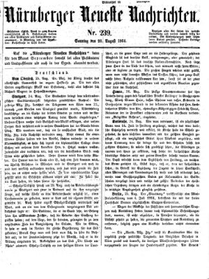 Nürnberger neueste Nachrichten Sonntag 28. August 1864
