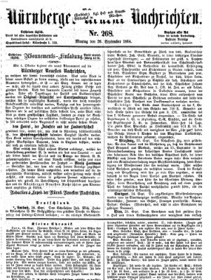 Nürnberger neueste Nachrichten Montag 26. September 1864