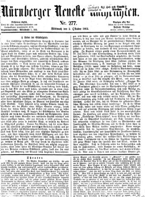 Nürnberger neueste Nachrichten Mittwoch 5. Oktober 1864