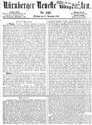 Nürnberger neueste Nachrichten Mittwoch 23. November 1864
