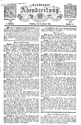 Nürnberger Abendzeitung Samstag 14. Januar 1865