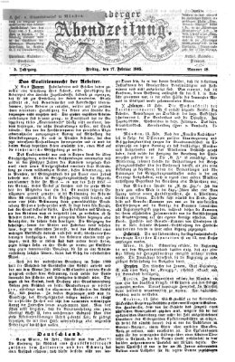 Nürnberger Abendzeitung Freitag 17. Februar 1865