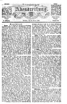 Nürnberger Abendzeitung Sonntag 19. Februar 1865