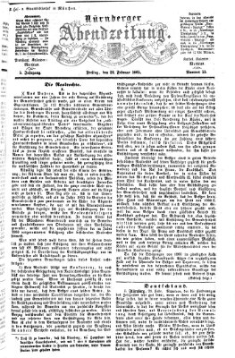 Nürnberger Abendzeitung Freitag 24. Februar 1865