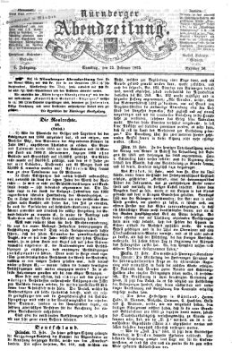 Nürnberger Abendzeitung Samstag 25. Februar 1865