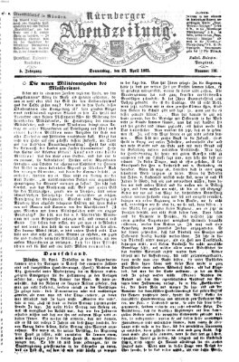 Nürnberger Abendzeitung Donnerstag 27. April 1865