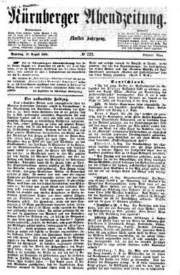Nürnberger Abendzeitung Samstag 12. August 1865