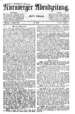 Nürnberger Abendzeitung Montag 14. August 1865
