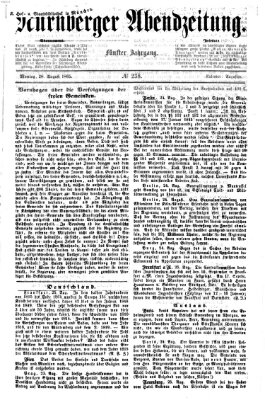 Nürnberger Abendzeitung Montag 28. August 1865