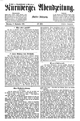 Nürnberger Abendzeitung Sonntag 17. September 1865