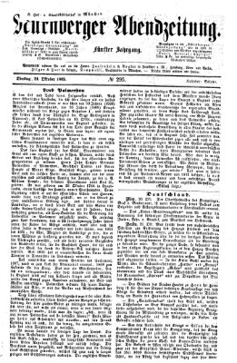 Nürnberger Abendzeitung Dienstag 24. Oktober 1865