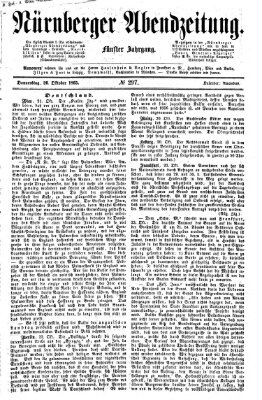 Nürnberger Abendzeitung Donnerstag 26. Oktober 1865