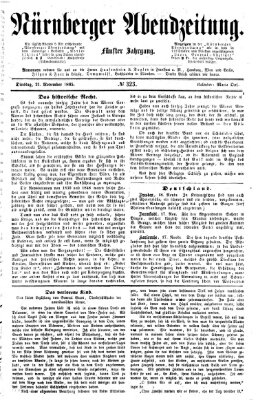 Nürnberger Abendzeitung Dienstag 21. November 1865