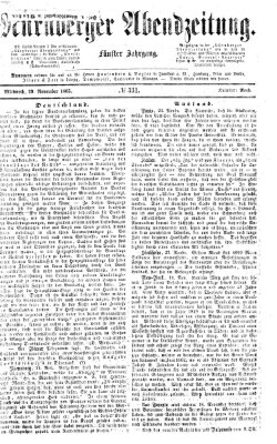Nürnberger Abendzeitung Mittwoch 29. November 1865