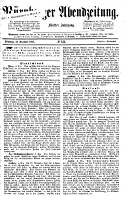 Nürnberger Abendzeitung Dienstag 12. Dezember 1865