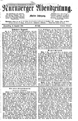 Nürnberger Abendzeitung Donnerstag 14. Dezember 1865