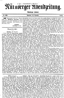 Nürnberger Abendzeitung Samstag 30. Dezember 1865