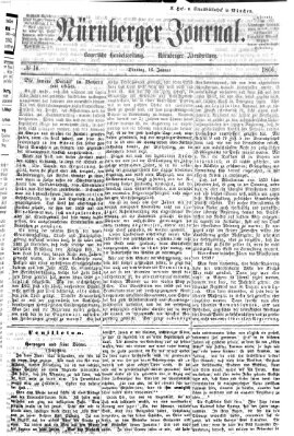 Nürnberger Journal (Nürnberger Abendzeitung) Dienstag 16. Januar 1866
