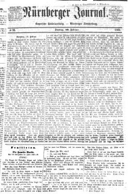 Nürnberger Journal (Nürnberger Abendzeitung) Dienstag 20. Februar 1866