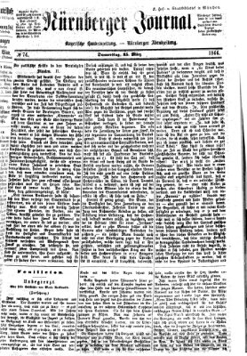 Nürnberger Journal (Nürnberger Abendzeitung) Donnerstag 15. März 1866