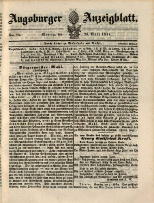 Augsburger Anzeigeblatt Montag 29. März 1847