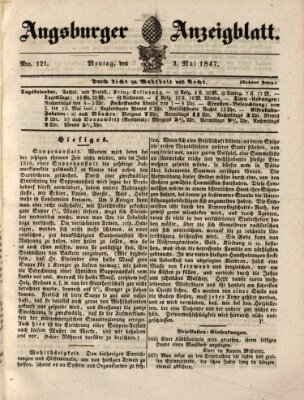 Augsburger Anzeigeblatt Montag 3. Mai 1847