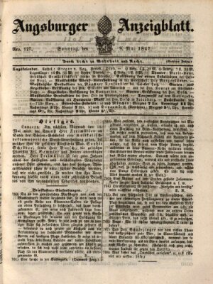 Augsburger Anzeigeblatt Sonntag 9. Mai 1847