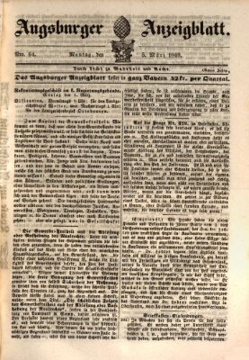 Augsburger Anzeigeblatt Montag 5. März 1849