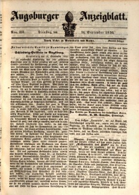 Augsburger Anzeigeblatt Dienstag 24. September 1850