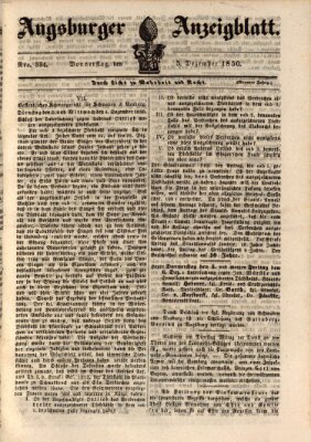 Augsburger Anzeigeblatt Donnerstag 5. Dezember 1850