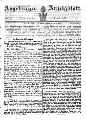 Augsburger Anzeigeblatt Donnerstag 16. August 1855