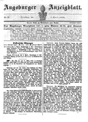 Augsburger Anzeigeblatt Dienstag 8. April 1856